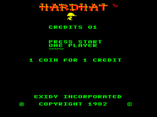 Exidy Hard Hat Screenshot